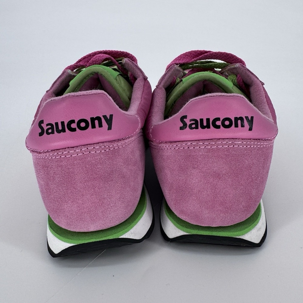Saucony Jazz Low Pro Womens Sneakers Purple Pink Green Retro Suede Size 8 - Picture 4 of 7